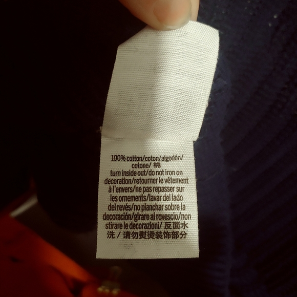 PINK size xs oversized navy blue knit sweater - Picture 5 of 7